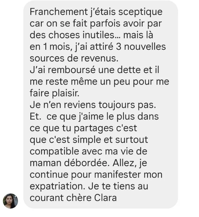 Capture Instagram : en un mois, trois nouvelles sources de revenus et une dette remboursée, avec une vie de maman débordée.